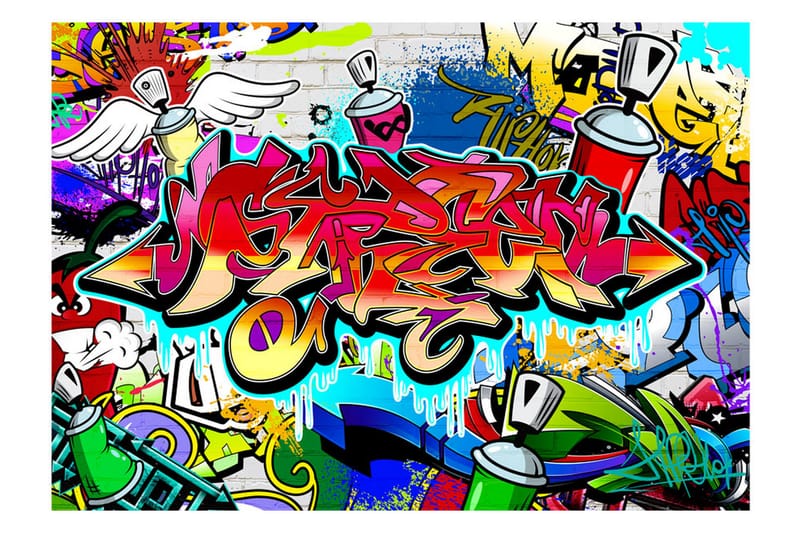 Canvastavle Street kunst Rød Tema 250x175 - Artgeist sp. z o. o. - Boligtilbehør - Vægdekoration - Tapeter - Fototapeter