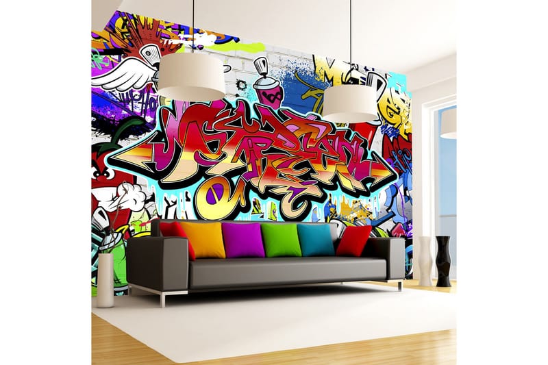Canvastavle Street kunst Rød Tema 250x175 - Artgeist sp. z o. o. - Boligtilbehør - Vægdekoration - Tapeter - Fototapeter