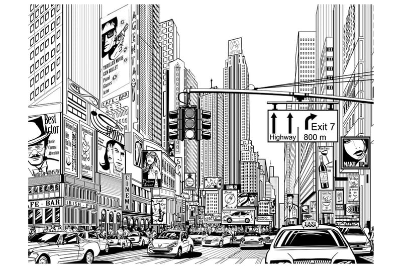 Canvastavle Street New York City 250x193, Artgeist sp. z o. o.