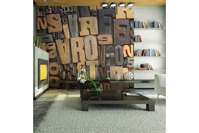 Canvastavle træ bogstaver 250x193, Artgeist sp. z o. o.