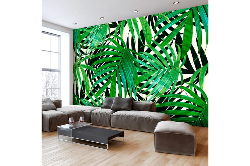 Canvastavle Tropical Leaves 100x70 - Artgeist sp. z o. o. - Boligtilbehør - Vægdekoration - Tapeter - Fototapeter