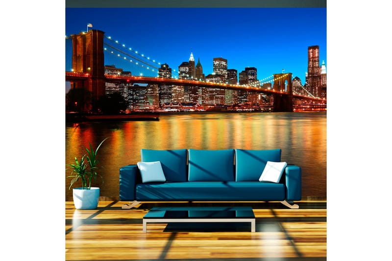 Canvastavle Twilight Over Brooklyn Bridge 250x193, Artgeist sp. z o. o.