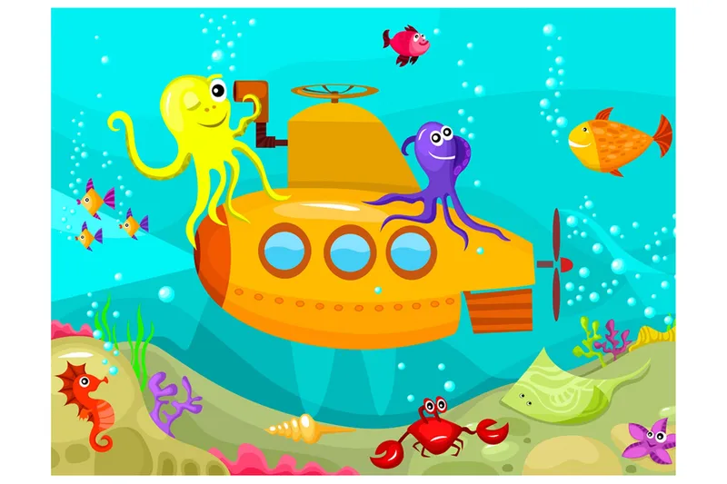 Canvastavle ubåd 200x154, Artgeist sp. z o. o.