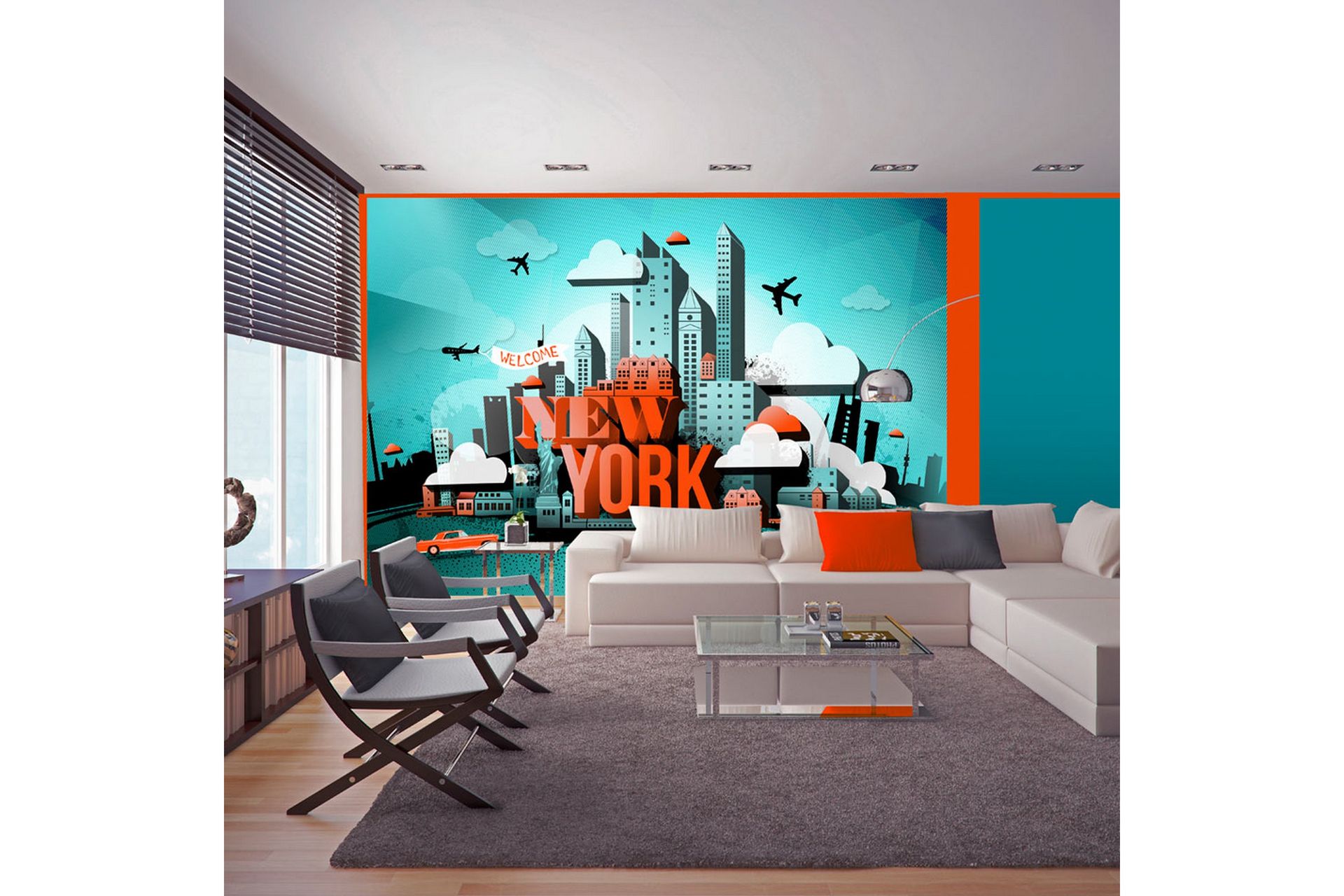 Canvastavle Velkommen New York 250x175 - Artgeist sp. z o. o. - Boligtilbehør - Vægdekoration - Tapeter - Fototapeter