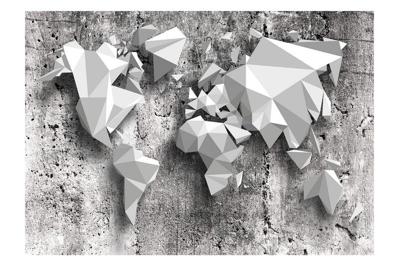 Canvastavle verdenskort Origami 200x140 - Artgeist sp. z o. o. - Boligtilbehør - Vægdekoration - Tapeter - Fototapeter