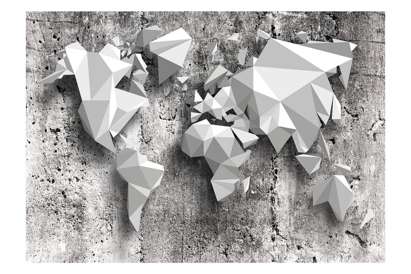 Canvastavle verdenskort Origami 250x175, Artgeist sp. z o. o.