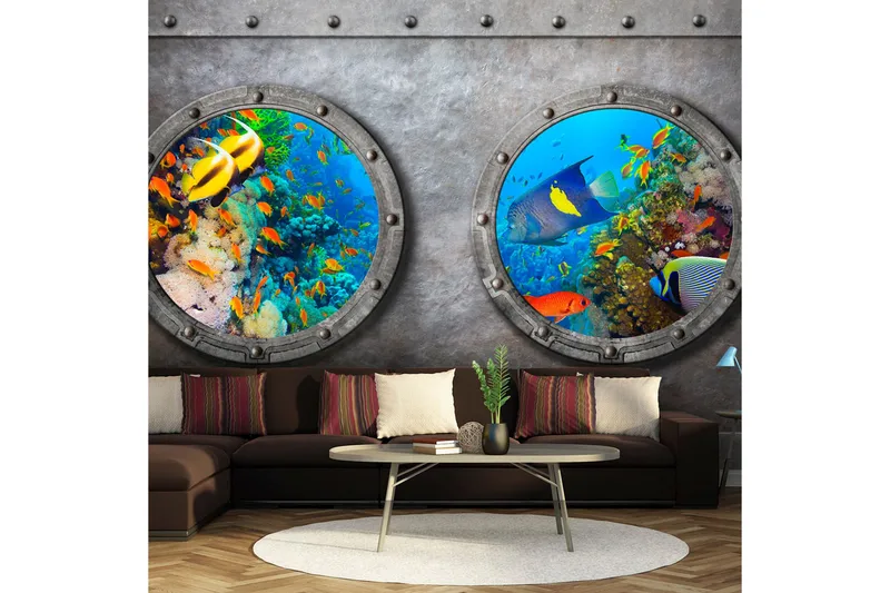 Canvastavle vindue til den underwater verden 250x175, Artgeist sp. z o. o.