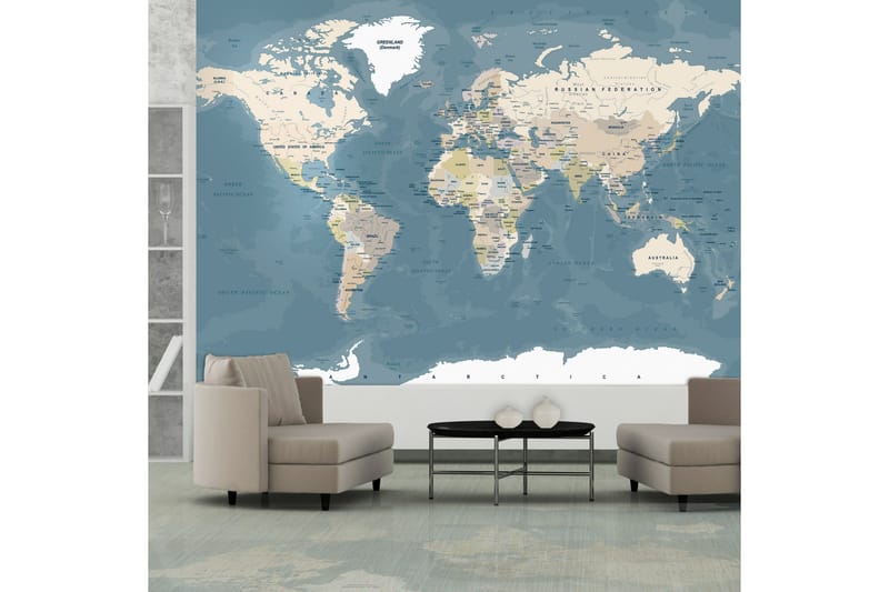 Canvastavle Vintage verdenskort 150x105 - Artgeist sp. z o. o. - Boligtilbehør - Vægdekoration - Tapeter - Fototapeter