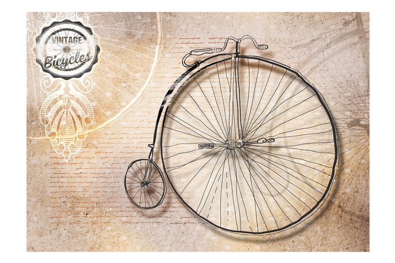 Canvastavle Vintage Vintage cykler Sepia 100x70 - Artgeist sp. z o. o. - Boligtilbehør - Vægdekoration - Tapeter - Fototapeter