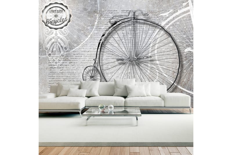 Canvastavle Vintage Vintage cykler sort og hvid 150x105 - Artgeist sp. z o. o. - Boligtilbehør - Vægdekoration - Tapeter - Fototapeter