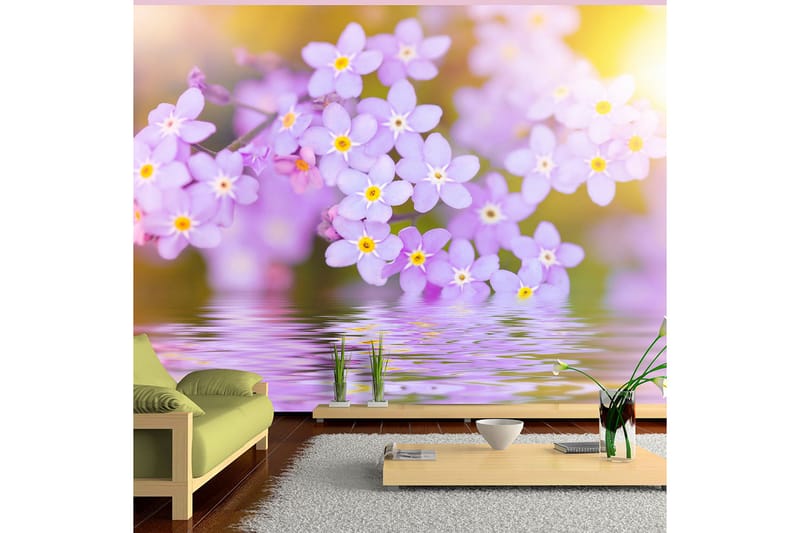 Canvastavle Violet petals In Bloom 250x175 - Artgeist sp. z o. o. - Boligtilbehør - Vægdekoration - Tapeter - Fototapeter