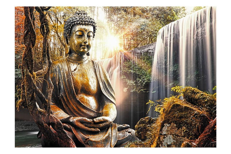 Canvastavle Waterfall of Contemplation 100x70 - Artgeist sp. z o. o. - Boligtilbehør - Vægdekoration - Tapeter - Fototapeter