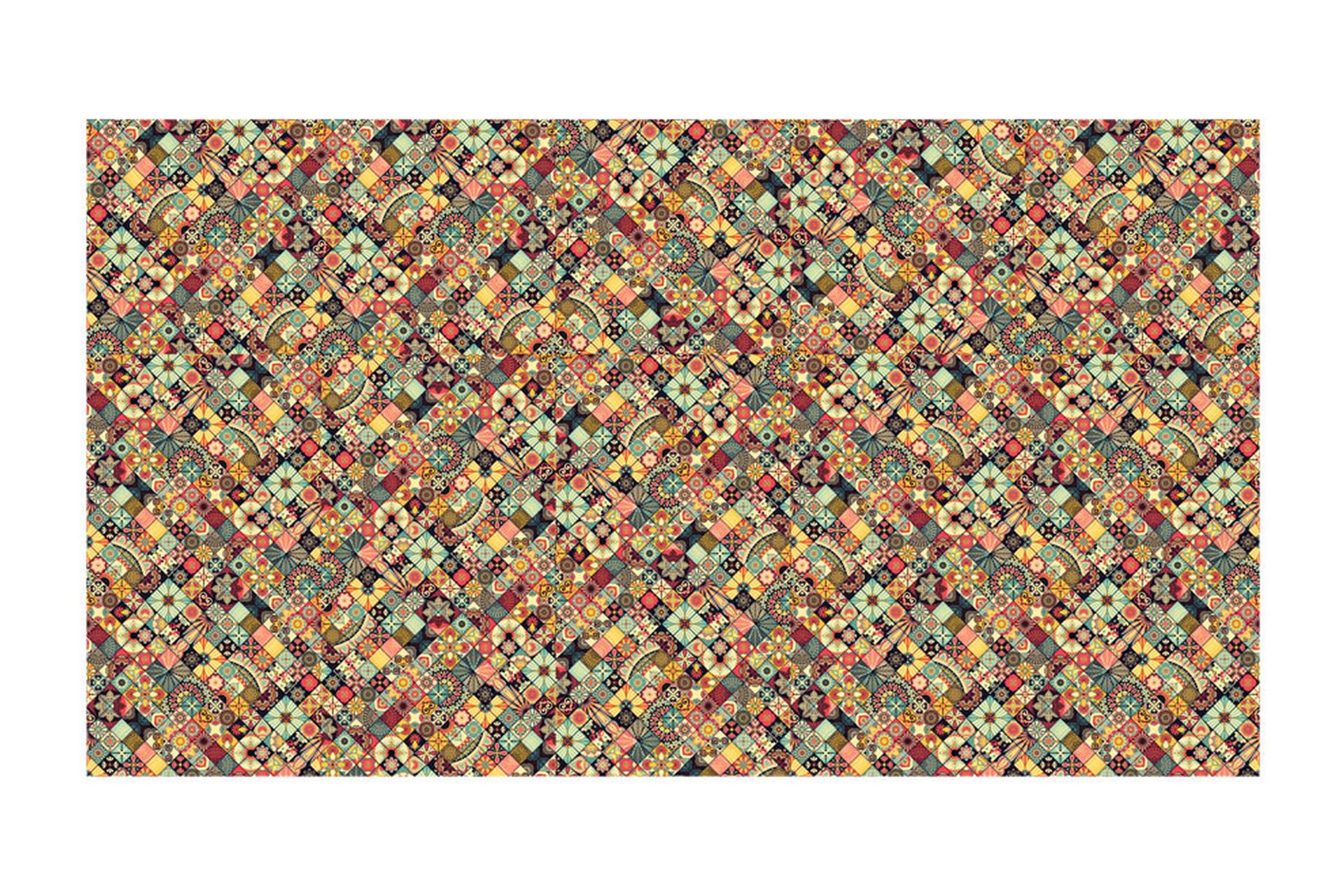 Canvastavle XXL Rainbow Mosaic 500x280 - Artgeist sp. z o. o. - Boligtilbehør - Vægdekoration - Tapeter - Fototapeter