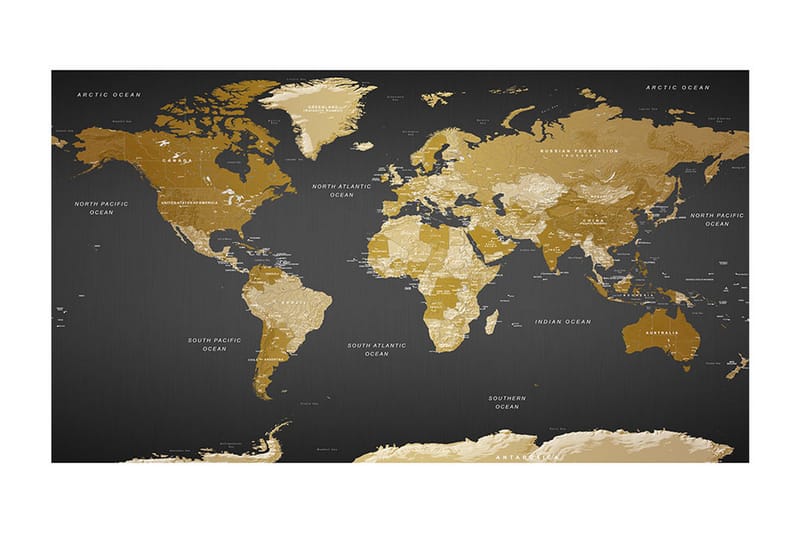 Canvastavle XXL verdenskort Modern Geography II 500x280 - Artgeist sp. z o. o. - Boligtilbehør - Vægdekoration - Tapeter - Fototapeter