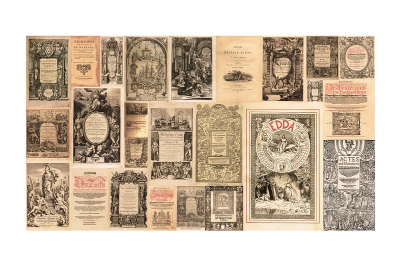 Canvastavle XXL Vintage bøger 500x280 - Artgeist sp. z o. o. - Boligtilbehør - Vægdekoration - Tapeter - Fototapeter