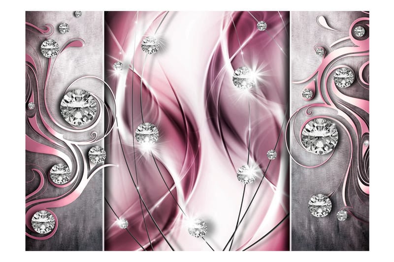 Canvastavle Pink og diamanter 150x105 - Artgeist sp. z o. o. - Fototapeter
