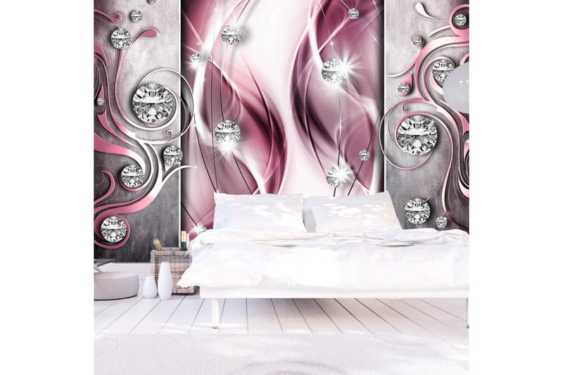Canvastavle Pink og diamanter 250x175 - Artgeist sp. z o. o. - Boligtilbehør - Vægdekoration - Tapeter - Fototapeter