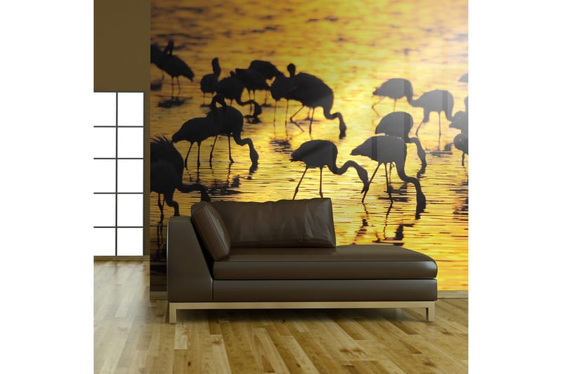 Fototapet Afslappet Stund Orkidé & Stene 200x154 - Artgeist sp. z o. o. - Boligtilbehør - Vægdekoration - Tapeter - Fototapeter