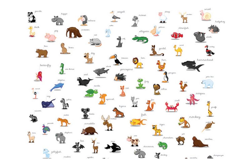 Fototapet Animal For Kids 200x154 - Artgeist sp. z o. o. - Boligtilbehør - Vægdekoration - Tapeter - Fototapeter