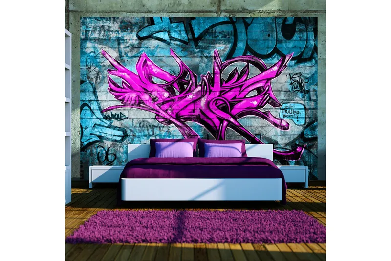 Fototapet Anonymous Graffiti 100x70 - Artgeist sp. z o. o. - Boligtilbehør - Vægdekoration - Tapeter - Fototapeter