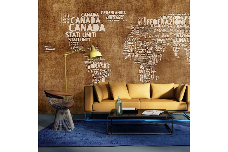 Fototapet Antique Italiensk Kort 200x154, Artgeist sp. z o. o.