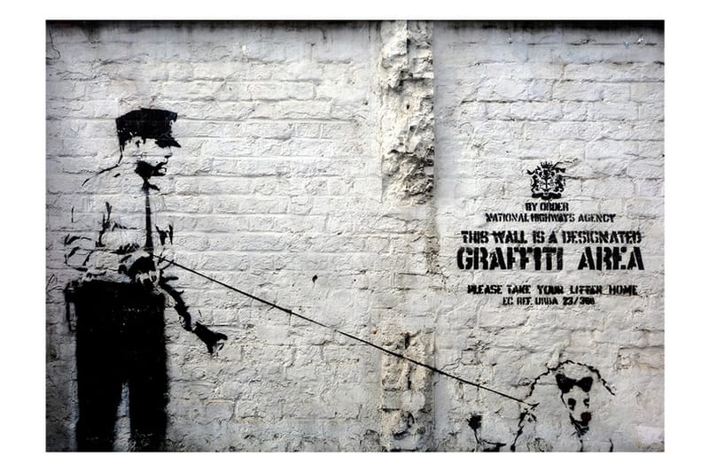 Fototapet Banksy Graffiti Area 150x105 - Artgeist sp. z o. o. - Boligtilbehør - Vægdekoration - Tapeter - Fototapeter