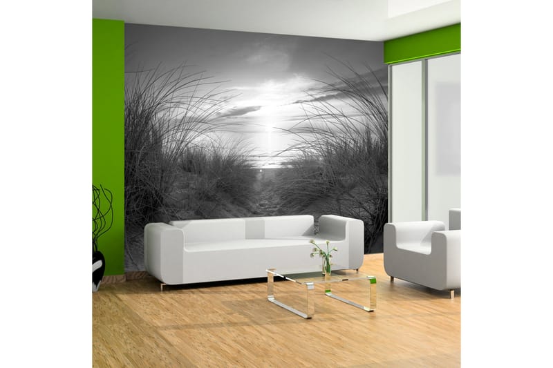 Fototapet Beach Black And White 200x140 - Artgeist sp. z o. o. - Boligtilbehør - Vægdekoration - Tapeter - Fototapeter