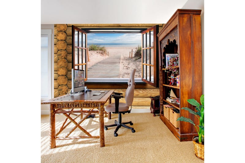 Fototapet Beach Outside The Window 150x105, Artgeist sp. z o. o.