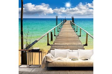 Fototapet Beach Sun Bridge 150x105 - Artgeist sp. z o. o. - Boligtilbehør - Vægdekoration - Tapeter - Fototapeter