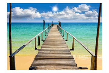 Fototapet Beach Sun Bridge 150x105 - Artgeist sp. z o. o. - Boligtilbehør - Vægdekoration - Tapeter - Fototapeter