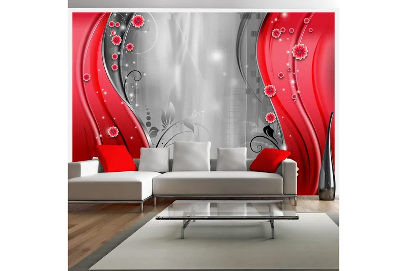 Fototapet Behind The Curtain Of Red 350x245, Artgeist sp. z o. o.