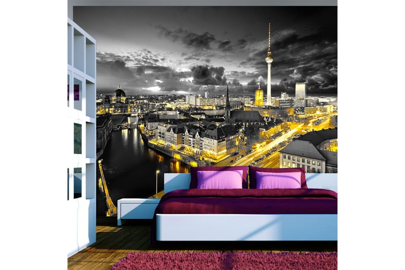 Fototapet Berlin At Night 250x175 - Artgeist sp. z o. o. - Boligtilbehør - Vægdekoration - Tapeter - Fototapeter