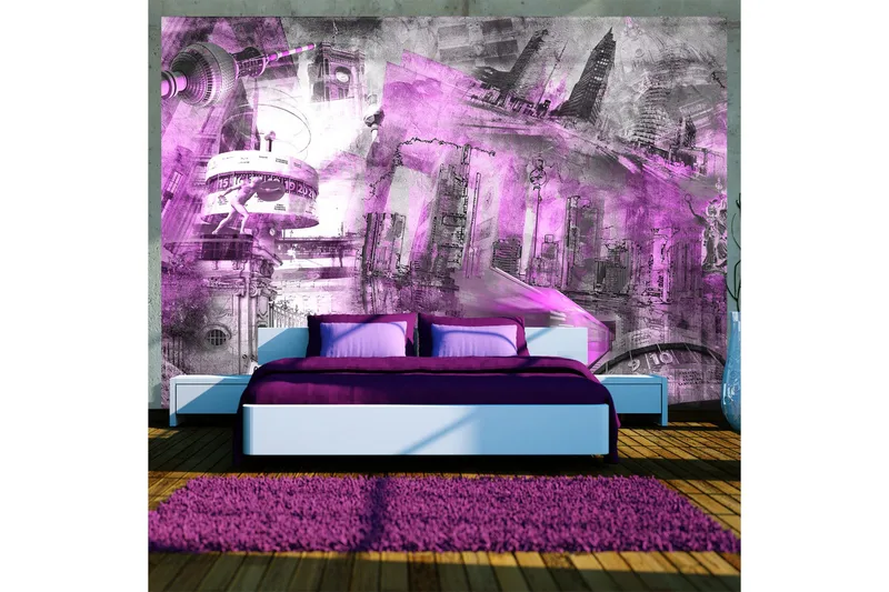 Fototapet Berlin Kollage Violet 400x280, Artgeist sp. z o. o.