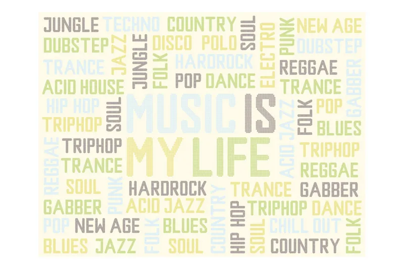 Fototapet Blanding Af Musikstile 300x231 - Artgeist sp. z o. o. - Boligtilbehør - Vægdekoration - Tapeter - Fototapeter