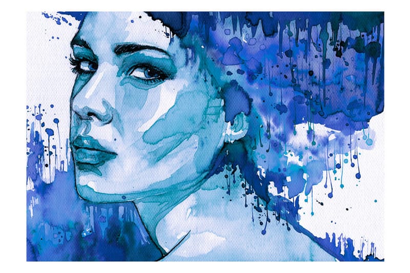 Fototapet Blue Lady 150x105 - Artgeist sp. z o. o. - Boligtilbehør - Vægdekoration - Tapeter - Fototapeter