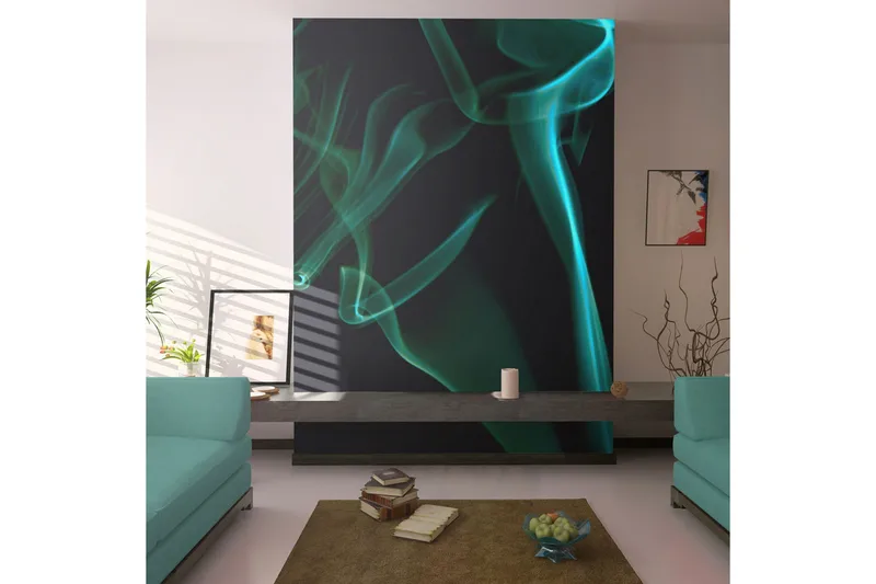 Fototapet Blue Smoke Waves 250x193, Artgeist sp. z o. o.