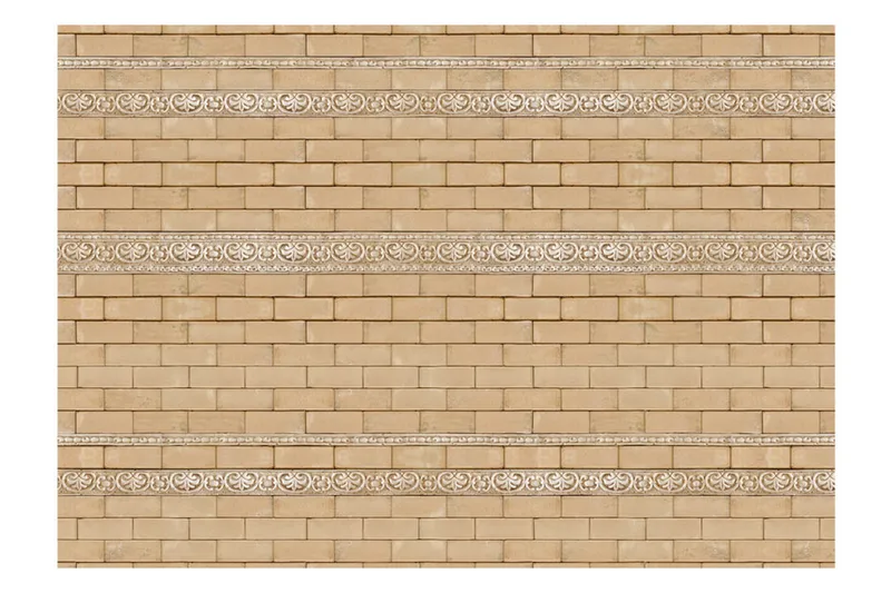 Fototapet Brick With Ornaments 400x280 - Artgeist sp. z o. o. - Boligtilbehør - Vægdekoration - Tapeter - Fototapeter