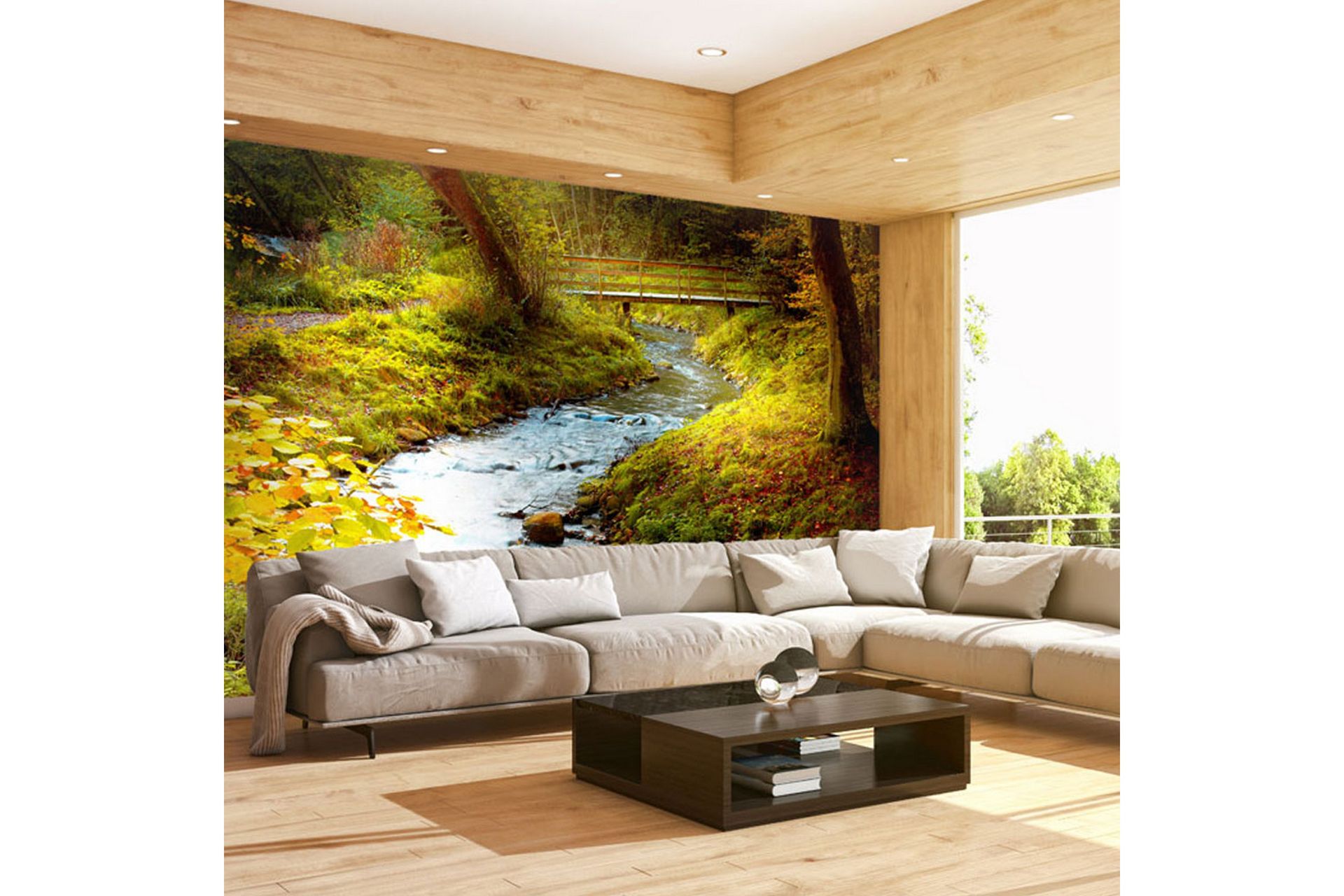 Fototapet Brook Sunrise 350x270 - Artgeist sp. z o. o. - Boligtilbehør - Vægdekoration - Tapeter - Fototapeter