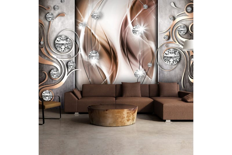 Fototapet Brown And Diamonds 350x245, Artgeist sp. z o. o.