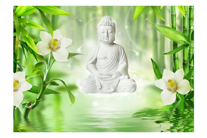 Fototapet Buddha And Nature 400x280 - Artgeist sp. z o. o. - Boligtilbehør - Vægdekoration - Tapeter - Fototapeter