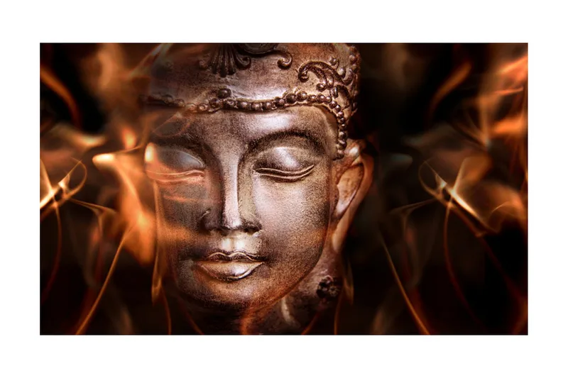 Fototapet Buddha Fire Of Meditation 450x270 - Artgeist sp. z o. o. - Boligtilbehør - Vægdekoration - Tapeter - Fototapeter