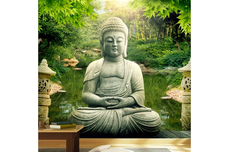 Fototapet Buddhas Garden 200x140 - Artgeist sp. z o. o. - Fototapeter