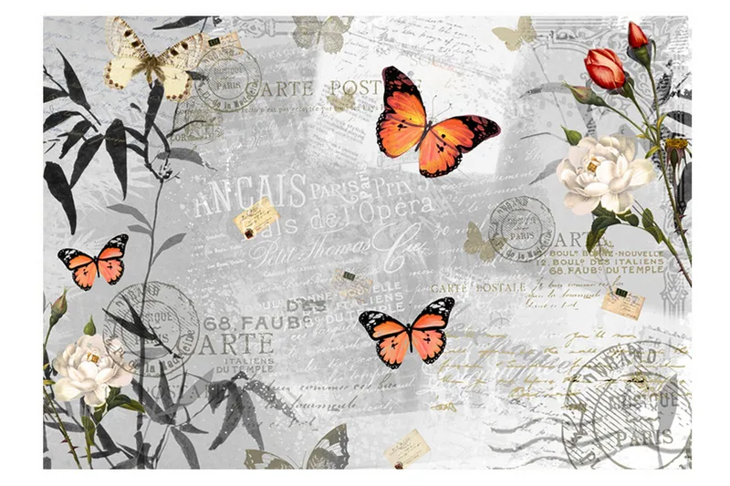Fototapet Butterflies Song 250x175 - Artgeist sp. z o. o. - Boligtilbehør - Vægdekoration - Tapeter - Fototapeter