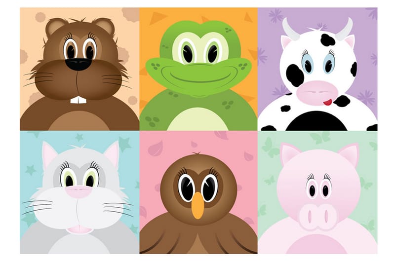 Fototapet Cheerful Animals 350x245, Artgeist sp. z o. o.