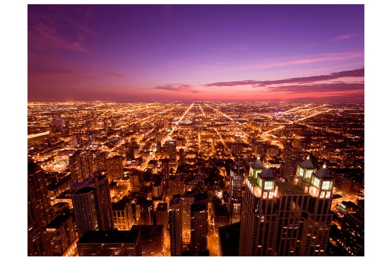 Fototapet Chicago By Night 400x309, Artgeist sp. z o. o.