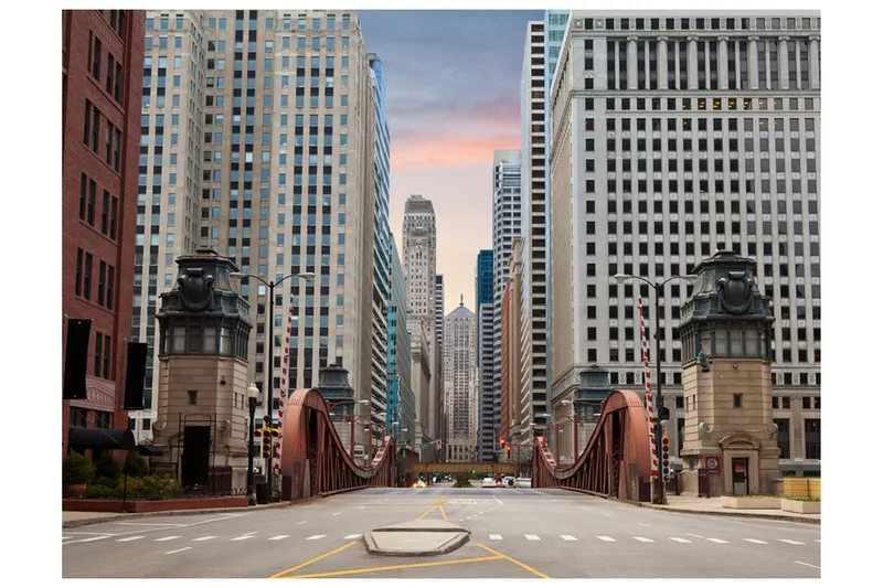 Fototapet Chicago Street 300x231 - Artgeist sp. z o. o. - Boligtilbehør - Vægdekoration - Tapeter - Fototapeter