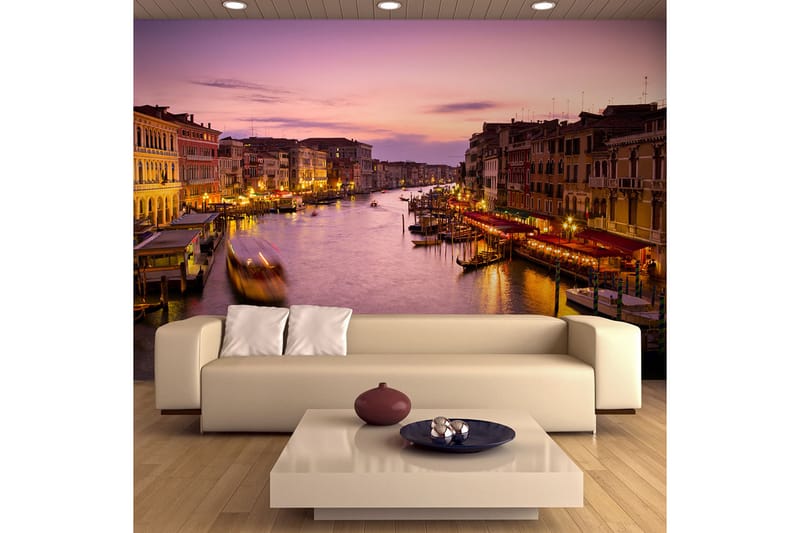 Fototapet City Of Lovers Venedig Natetid 450x270 - Artgeist sp. z o. o. - Boligtilbehør - Vægdekoration - Tapeter - Fototapeter