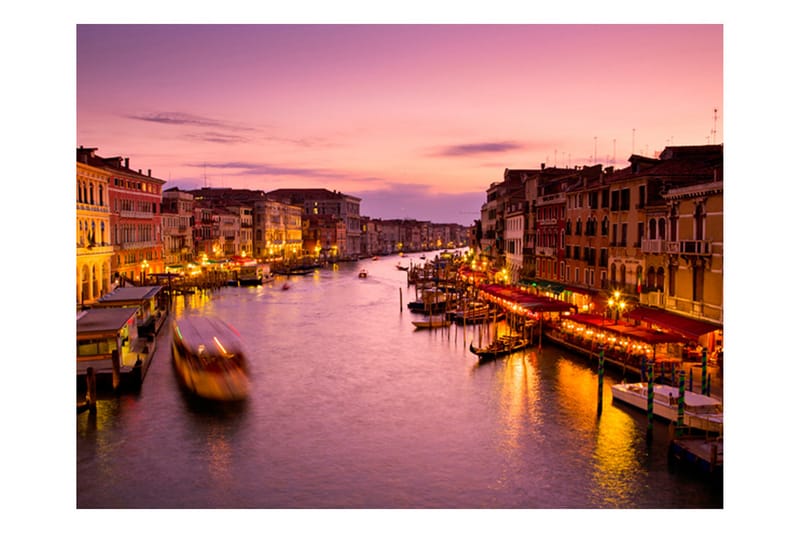 Fototapet City Of Lovers Venice Night time 200x154 - Artgeist sp. z o. o. - Boligtilbehør - Vægdekoration - Tapeter - Fototapeter