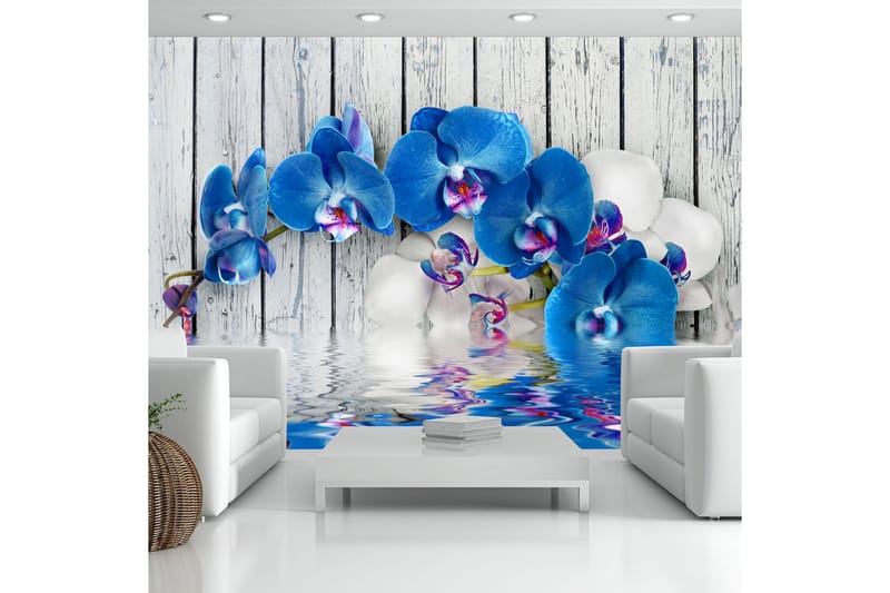 Fototapet Cobaltic Orchid 150x105 - Artgeist sp. z o. o. - Boligtilbehør - Vægdekoration - Tapeter - Fototapeter
