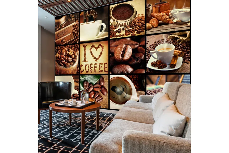 Fototapet Coffee Collage 350x245, Artgeist sp. z o. o.